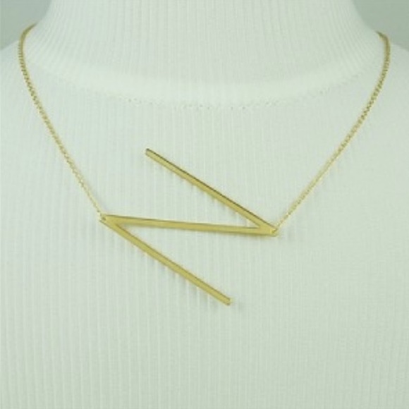 NWT Gold N Initial Dainty Pendant Layering Necklace - Picture 3 of 3